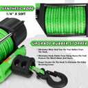 5500 Winch 12V Electric ATV/UTV Winch with Synthetic Rope,2pcs Wireless Remote and Winch Stopper for Towing Jeep Off-Road SUV Truck Car Trailer Boat