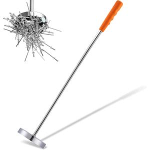 Telescoping Magnetic Sweeper Pickup Tool, Screws Parts Finder with 35LB Pull Capacity, Retractable 8.6" to 33" with Strong Magnet, Pick up Nails, Screws, and Metal Parts, Orange (1 Piece)