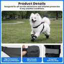 Winter Dog Boots with Leg Protection, Non-Slip Sole for Small & Medium Dogs - Waterproof Adjustable Straps, Paw Protector for Outdoor Walking & Hiking (L)