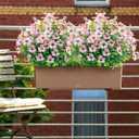 Artificial Outdoor Fake Flowers,20 Bundles Outside Fake Flower UV Resistant No Fade Outdoor Faux Plastic Plants Flowers Home Garden Porch Patio Decor(Pink)