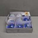 SHareconn 100MM/ 4 Inch 9PCS Large Christmas Balls Ornaments, Shatterproof Plastic Hanging Big Baubles Set for Xmas Tree Decoration Holiday Party Wedding Decorations with Hook, Blue and White