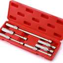 CASOMAN 6PCS 3/8-Inch Drive Magnetic Swivel Spark Plug Socket Set, Include 9/16-Inch, 5/8-Inch, 13/16-Inch, 14mm Socket, Length: 4-Inch, 6-Inch, 11-Inch, 12-Point, CR-V