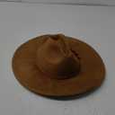 Big Wide Brim Fedora Hat for Women - Nashville Outfits Western Hats Women's Felt Panama Rancher Hat (6 3/4-7 3/8, Caramel)