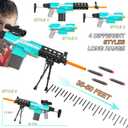 Automatic Toy Gun for Nerf Guns Bullets - 3 Modes Toy Foam Blasters with Bipod, 2 Magazine Clips, 100 Bullets, Automatic Machine Gun for Boys Kids Age 6-12, Gifts for Birthday Christmas