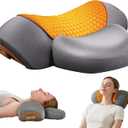 LLCHGBF 3-in-1 Neck Massager Pillow with Heat, Vibration & Airbag Traction, Ergonomic Memory Foam Cervical Support Pillow for Neck & Shoulder Comfort(Used plugged in, Without Battery)