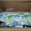 Wildkin Modern Kids Nap Mat Soft Cotton Blend with Pillow & Elastic Straps for School & Travel - Dinomite Dinosaurs