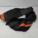 CAR PASS Leather Seat Covers, Breathable Universal Car Seat Cover for Cute Women Girly,5mm Composite Sponge Inside,Airbag Compatible Fits Most Auto,SUVs,Trucks,Vans(Pack of 3, Black&Orange) 