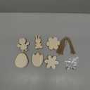 Soccer Ball Ornament Set 6pc Wooden Festival Pendant Easter Wooden Crafts Easter Egg Rabbit Party Decoration DIY Creative Easter Egg Pendant and Teal Christmas Decorations (Beige, One Size)