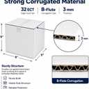9x9x9 White Shipping Boxes, 25 Pack Easy Assembly, Sturdy ECT 32 Corrugated Cardboard Boxes for Packaging & Mailing, Perfect for Small Business & E-commerce