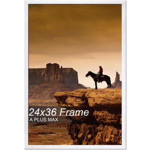 A PLUS MAX 24x36 Picture Frame White Light Weight Wall Mount