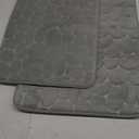 YIHOUSE Bathroom Rugs Mat Set 2 Piece Light Grey, Memory Foam Bath Mats Sets, Non Slip Water Absorbent Washable Bath Rugs for Sink, Toilet and Floor