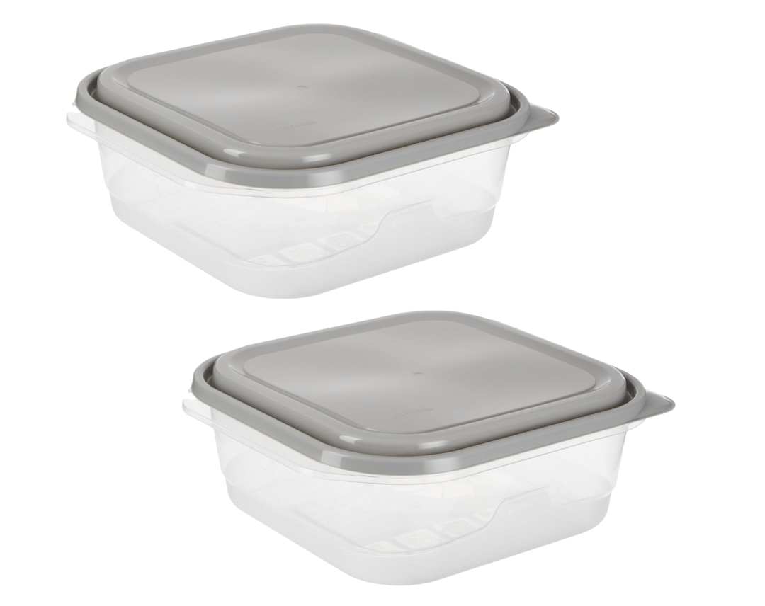 Goodcook EveryWare, 4 Large Squares, Containers plus Lids