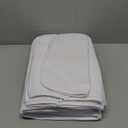 POLYTE 430 GSM Microfiber Quick Dry Lint Free Oversize Bath Towel Set, 6 Piece (Waffle Weave) (White)