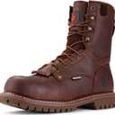 SUREWAY Men's 8" Waterproof Steel-Toe Logger Work Boot 12