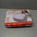 Twin Size Air Mattress Inflatable SofaDouble Inflatable Chair for Adults-Flodable Blow Up Couch Lounger-Portable Air Sofa for Indoor Living/Outdoor ActivitiesLight Brown