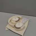 RORSOU B8 Bluetooth Headphones Over Ear, 6 EQ Music Modes and 50H Playtime Deep Bass Wireless Headphones with Mic, Lightweight Folding HiFi Stereo Headset for iPad/Travel/Tablet/PC/Home Beige White