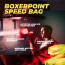 BOXERPOINT Speed Bag for Boxing - Durable PU Leather Punching Bag for Adults - Anti-Leak Boxing Bags Home Gym Training Equipment, Portable Heavy Bags - Large Reflex Ball, Indoor & Outdoor (Medium, Tricolor)