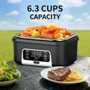 Cordless Electric Heated Lunch Box, 1.5L - 6.3 Cups 20000 mAh 100W Rechargeable Smart Self-Heating Food Warmer with Removable Divider, Spoon, Fork, BPA Free, Portable Lunchbox for Car Travel Office