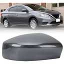 Car Door Side Rearview Mirror Cover Compatible With Nissan Altima 2013-2018, Sentra 2013-2019 Housing Rearview Mirror Protective Cover With Signal Light Moonlight Silver Right Side