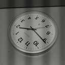 Presentime & Co 12" Atomic Wall Clock, Silent no Ticking, Automatically Sets Itself and Adjust to Daylight Saving Time by WWVB - Faux Stainless Steel Finish. (Home Office)