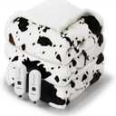 Cow Print Heated Electric Blanket King Size-Dual Control Heating Blanket King Size with 5 Heat Levels & 10 Hours Auto-Off, Cozy Soft Fleece Sherpa, Washable, 90x100 Inche (Cow Print White)