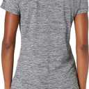 Amazon Essentials Women's Active Quick Dry Tech Stretch Short-Sleeve Crewneck T-Shirt (Available in Plus Size), Multipacks (XS)