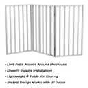 Pet Gate - 3-Panel Indoor Foldable Dog Fence for Stairs, Hallways, or Doorways - 54x32-Inch Wood Freestanding Dog Gates by PETMAKER (White)