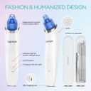 VOYOR Blackhead Remover Pore Vacuum - Electric Face Vacuum Pore Cleaner Acne White Heads Removal with 6 Suction Heads (BR410)