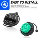 2 x Downhill 1 PC Gas Cap, Fuel Filler Port Leak-proof and Moisture-proof Fuel Tank Cap with Rubber Ring, Close Fit Original Replacement #5C0201550T 5Q0201550L, Compatible with Audi Model (Black)