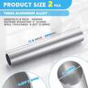 Hicarer 2 Pcs 2" (51mm) OD Straight Aluminum Pipe Tube 11.8" 300mm Long Aluminum Intercooler Pipe Piping Air Intake Tube Brushed Finish