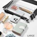 3 x FANGSUN Clear Crossbody Bag Stadium Approved, Clear Purse for Women, Transparent Shoulder Messenger Handbag for Concert Sport