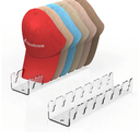 Nicetree Hat Organizer for Baseball Caps, 2 Pcs No Install Acrylic Hat Racks for 14 Baseball Caps Storage, Hat Stand for Caps Display and Organizer for Dresser, Bedroom, Closet, Office