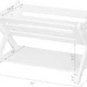 UTEX Kids Bookshelf with Caddy, Toddler Bookshelf, Book Storage Organizer, Small Book Shelf for Kids Rooms, Nursery, Playroom, White, 64D x 43W x 43H cm