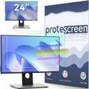 [2-Pack] 24 Inch Anti Blue Light Screen Protector Compatible With Lenovo Hp Dell Acer Asus Samsung etc Monitor 16:9 Aspect, Removable Anti Glare Filter Uv Blocker Shield Cover Eye Protection Film Laptop
