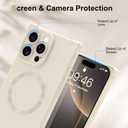 OOK Magnetic Case for iPhone 16 Pro 6.3 Inch [Wireless Charging Compatible] Soft TPU Solid Phone Cover Anti-Scratch Shockproof Protection Slim Case for Women Men - Beige