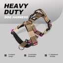 TSPRO Premium Heavy Duty Tactical Dog Harness, No Pull with Padded Control Handle & Quick-Release Buckles, Adjustable Vest for Medium Large Dogs, Walking Hiking Training (Black 25, L) (L (Neck 21.3 - 34.6", Chest 26 - 33"))