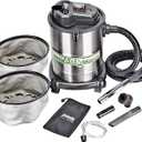 PowerSmith PAVC102 10 Amp 4 Gallon All-In-One Ash and Shop Vacuum/Blower with 10' Hose, Brush Nozzle, Pellet Stove , 16' Power Cord, 1 1/4" Adapter, and 2 Filters, Silver
