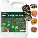 64 oz Mulch Gravel Glue for Landscaping, Mulch and Pea Gravel Stabilizing, Clear Gravel Binder, Lockdown Rubber, Gravel, Pebbles, Stones- Secure Covering Firmly, Non-Toxic and Pet-Friendly
