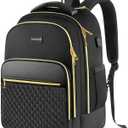 Rolling Backpack for Women, 17 inch Travel Laptop Wheeled Backpack with USB Charging Port for Adults, Large Water Resistant Carryon Luggage Roller Bag Flight Approved for Work College, Black