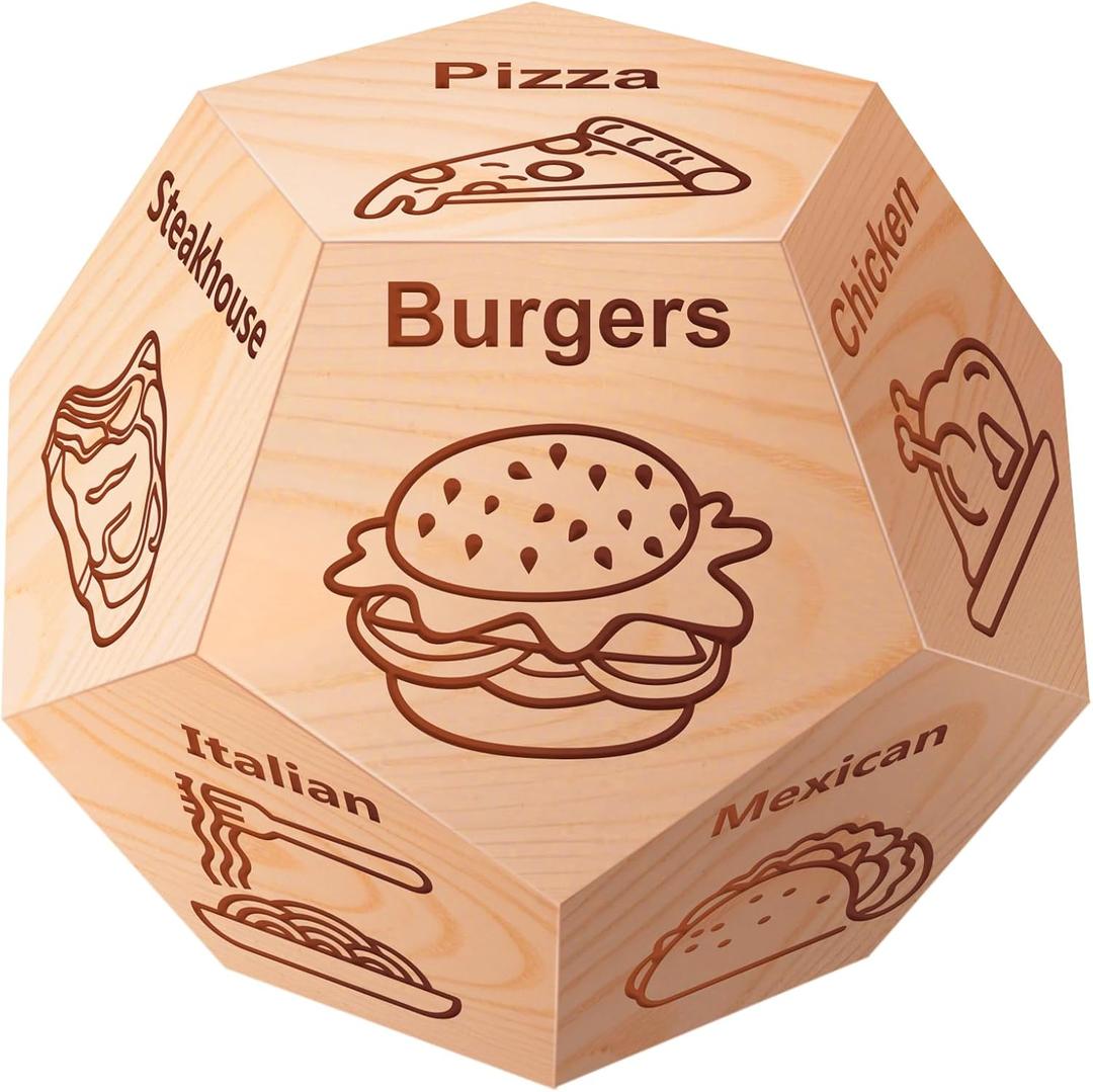 Stocking Stuffers for Men Women, Christmas White Elephant Gifts for Adults Exchange, Winzwon Date Night Food Decision Dice, Anniversary Birthday Couples Valentines Day Gifts for Him Her Boyfriend