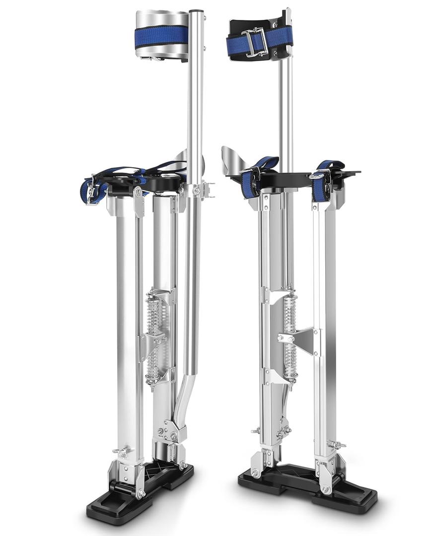 FAHKNS Drywall Stilts, 24"-40" Stilts for Adults Adjustable Aluminum Stilt for Sheetrock Drop Ceiling Painting Painter or Cleaning