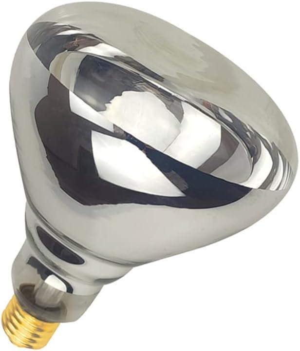 250W Heat Lamp Clear Infrared Bulbs Glass Lamp Bulb for Food Service, Brooder Bulb, Chicks, Pet, Bathroom, Light Therapy Use E26 Base, Flood Light Heat Lamp