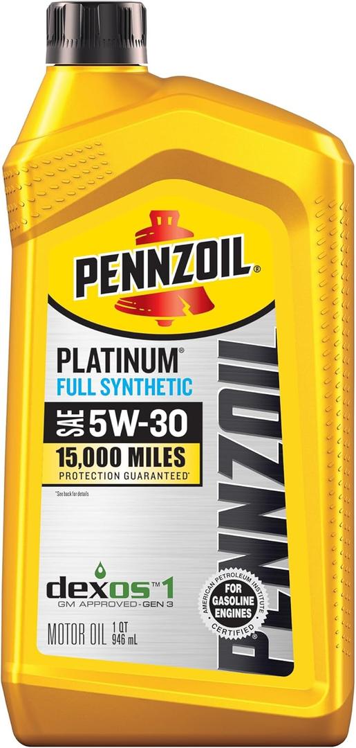 Pennzoil Platinum Full Synthetic 5W-30 Motor Oil, 1 Quart