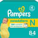 Pampers Baby Diapers - Swaddlers - Size 0, 84 Count, Ultra Absorbent Disposable Newborn Diaper