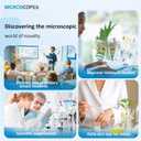 Microscope for Kids & Adults,40X-2000X Microscope with Phone Adapter & Slides Set,Suitable for Students School Lab and Home Education