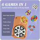 2 x 6 Games in 1 Spinner Toys for Party Rock Paper Scissors Kids Fun Christmas Toys White Elephant Gifts Party Game Fidget Toys for Teen Adult(Orange)