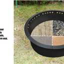 SoulMate Outdoor 45-Inch Outer/39-Inch Inner Fire Pit Ring Smokeless,Duty Solid Metal Steel Round Firepit Rim Insert for DIY Fire Pits, Outdoor Above or In-Ground, Camping Garden Patio Backyard.