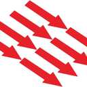 Beiyier Large Removable 8-Piece 12" Vinyl Directional Arrow Stickers, Adhesive Floor Decals for Waterproof Marking and Safe Road Instructions (512 inches, Red