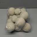 Gejoy 24 Pcs Burlap Christmas Boho Balls Ornaments 3.15 2.36 1.57 Inch Farmhouse Balls Rustic Ornaments for Home Xmas Tree Wreath Garland Holiday Party Decoration