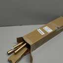 TONIAL Curtain Rod 32 to 58 Inch(2.6 to 4.8 ft), Splicing Adjustable 3/4 Single Rods for Windows 20 to 53 Inch(1.7 to 4.4 ft) Decorative Drapery Rod with Translucent Diamond Finial, Gold